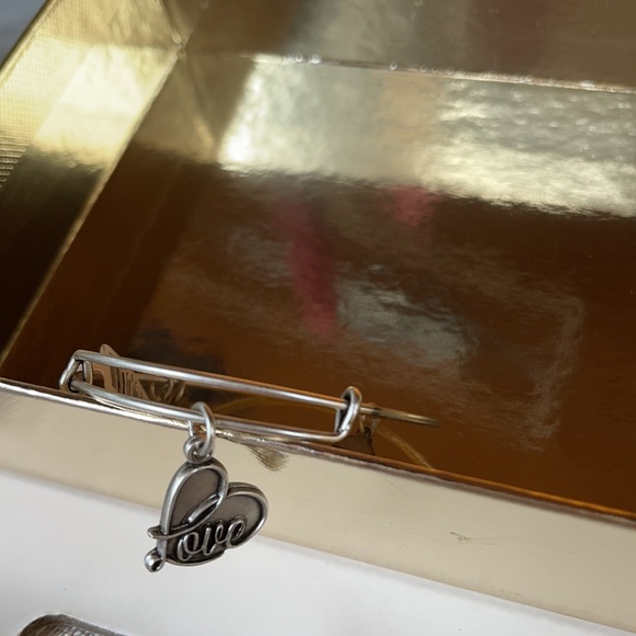 Alex and Ani Love Charm Bangle Rafaelian Silver Affection Joy Light Bracelet - Picture 4 of 8